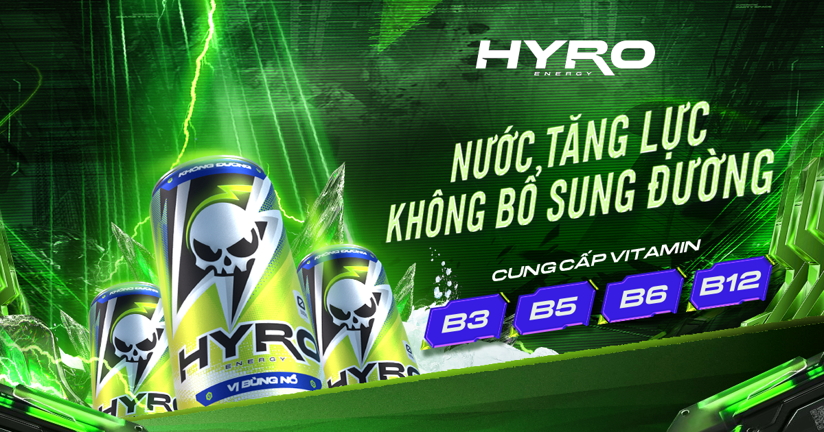 HYRO không bổ sung đường, tăng cường vitamin HYRO không bổ sung đường, tăng cường vitamin