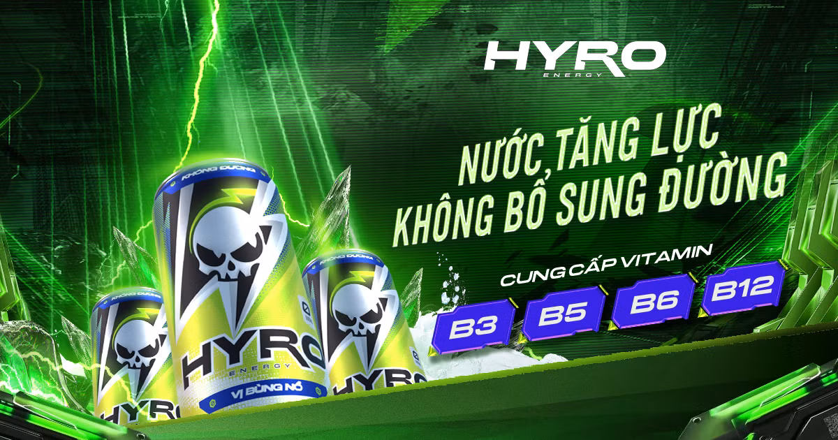 HYRO không bổ sung đường, tăng cường vitamin