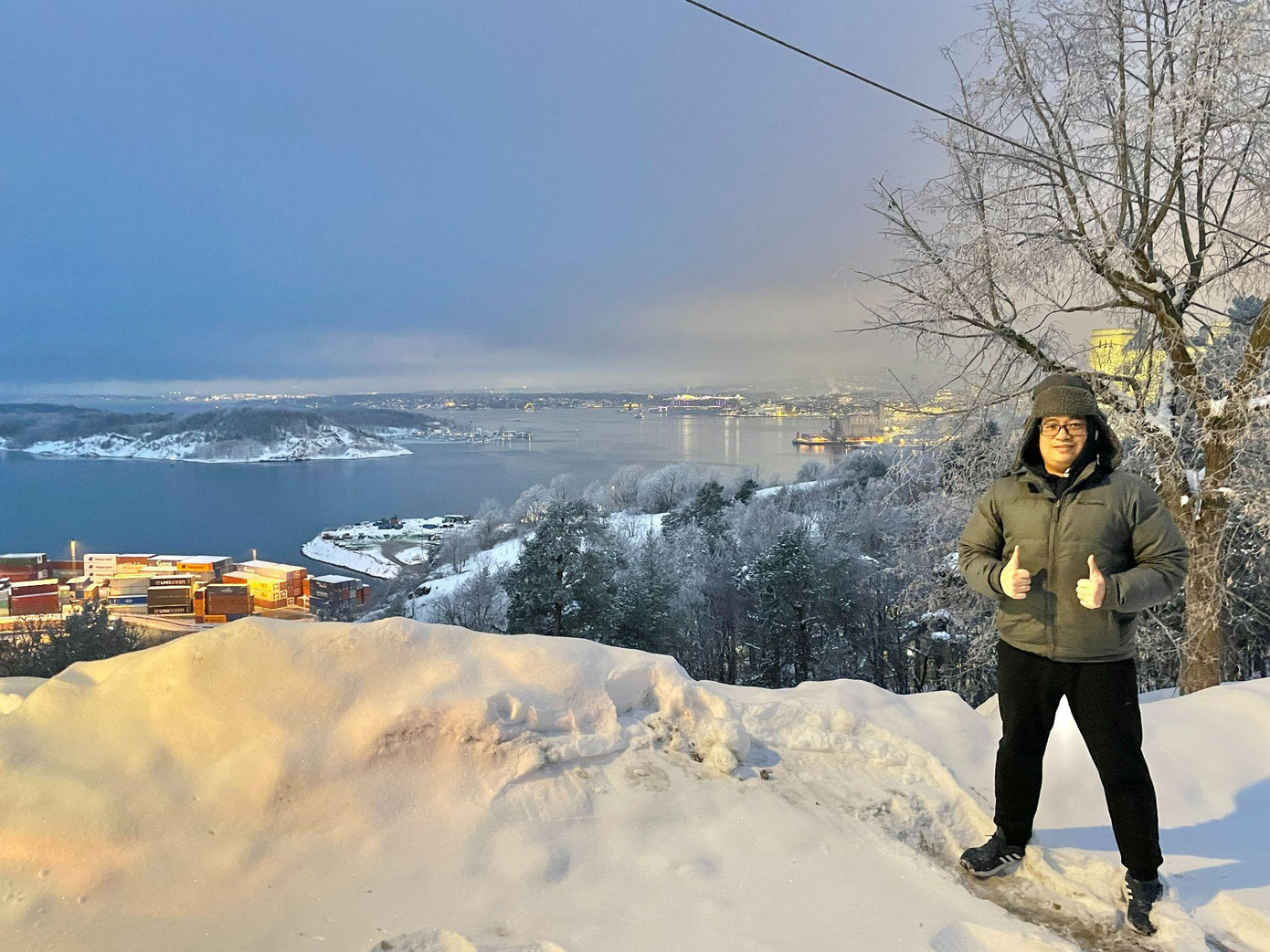 Thủ đô Oslo, Na Uy nhìn từ một ngọn núi ở ngoại ô. Ảnh: NVCC.