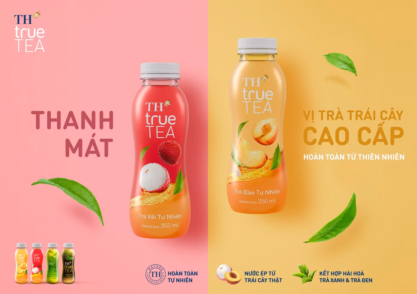 Dòng Trà trái cây TH true TEA mới gồm 2 hương vị: Trà Vải Tự Nhiên và Trà Đào Tự Nhiên Dòng Trà trái cây TH true TEA mới gồm 2 hương vị: Trà Vải Tự Nhiên và Trà Đào Tự Nhiên