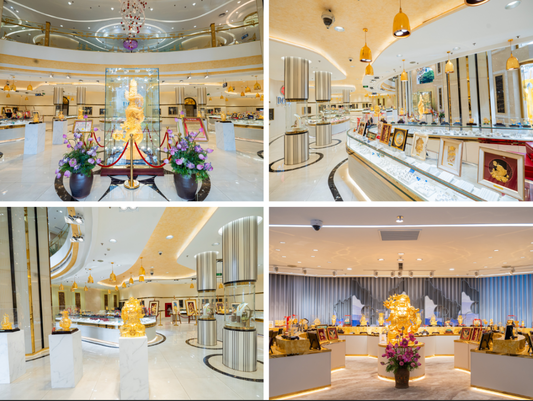 Không gian trưng bày vật phẩm quà tặng tâm linh - phong thủy được đặt tại DOJI Tower Hà Nội Không gian trưng bày vật phẩm quà tặng tâm linh - phong thủy được đặt tại DOJI Tower Hà Nội