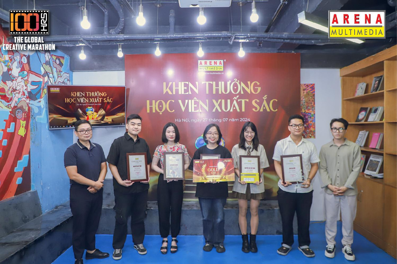 Đội DRAGON BALLS (Hà Nội) đã giành được Giải Vàng hạng mục Truyện tranh chuyển động (Ảnh Aptech)