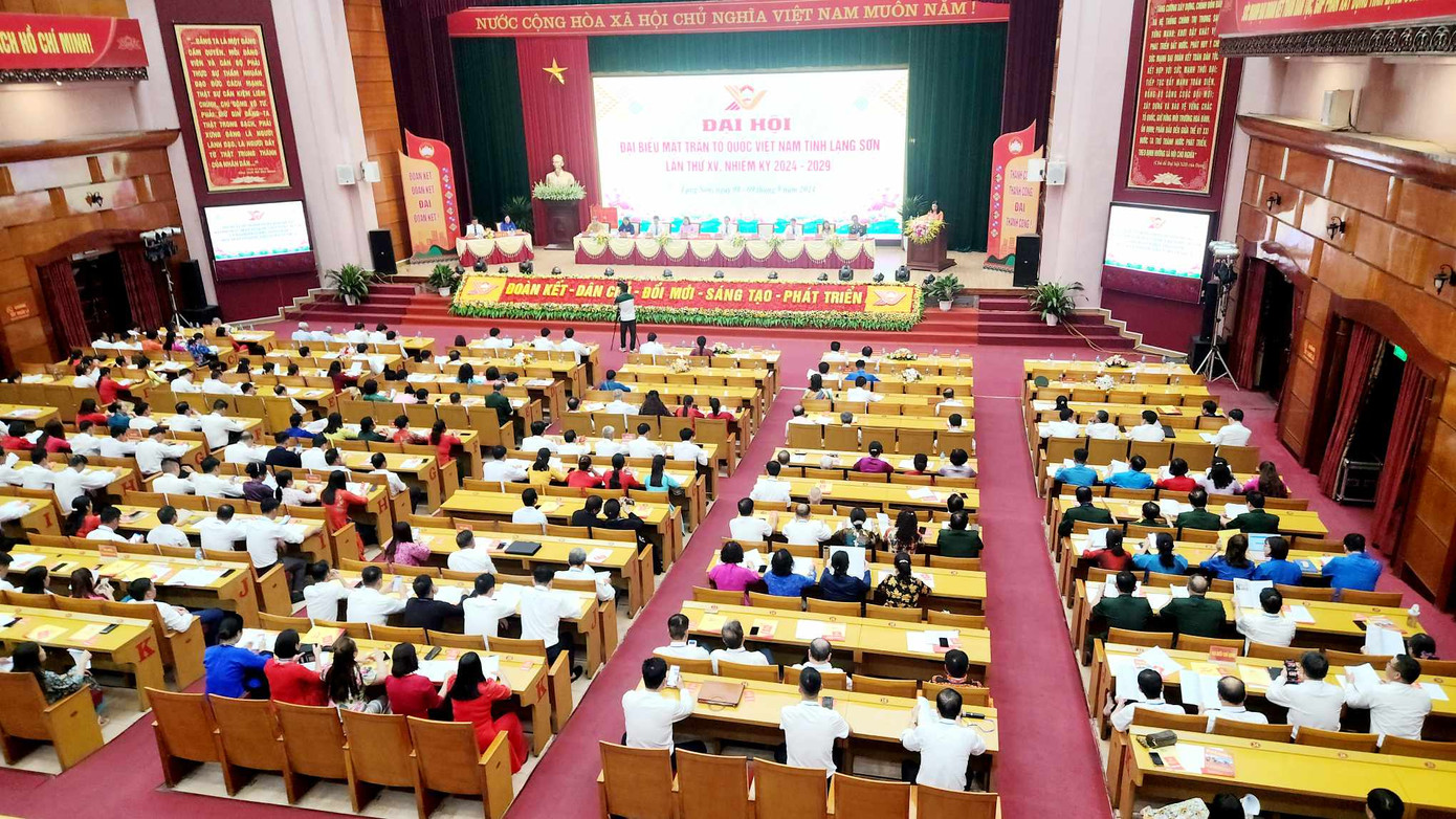 Quang cảnh Đại hội đại biểu MTTQ Việt Nam tỉnh Lạng Sơn lần thứ XV. Ảnh: Duy Chiến