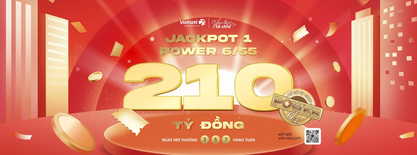 Jackpot 1 của Power 6/55 vượt 200 tỷ đồng vào ngày kỉ niệm 7 năm ra mắt.
