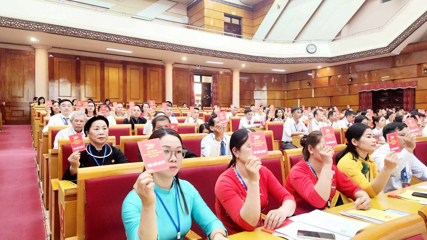 Các đại biểu thể hiện thống nhất cao. Ảnh: Duy Chiến