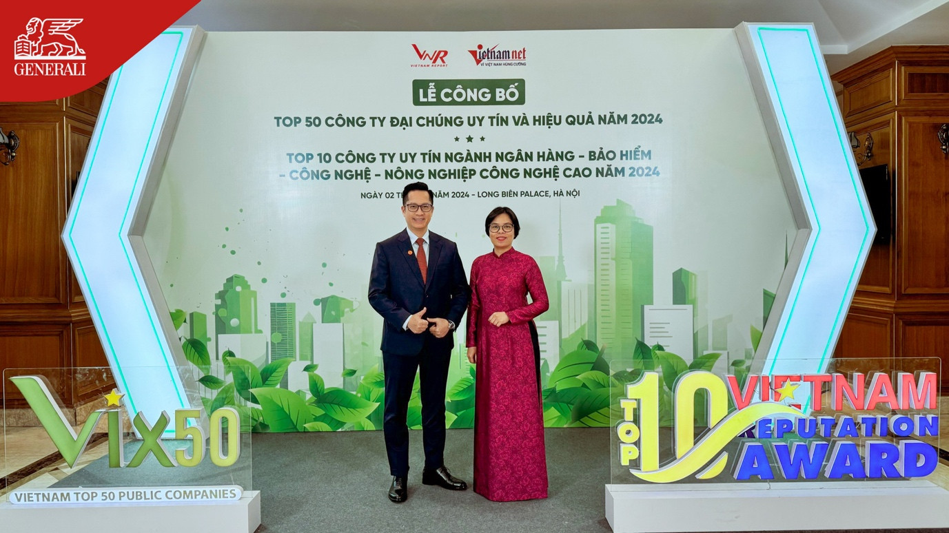 Giải thưởng là minh chứng cho sự phát triển của mạnh mẽ của Generali tại thị trường Việt Nam.