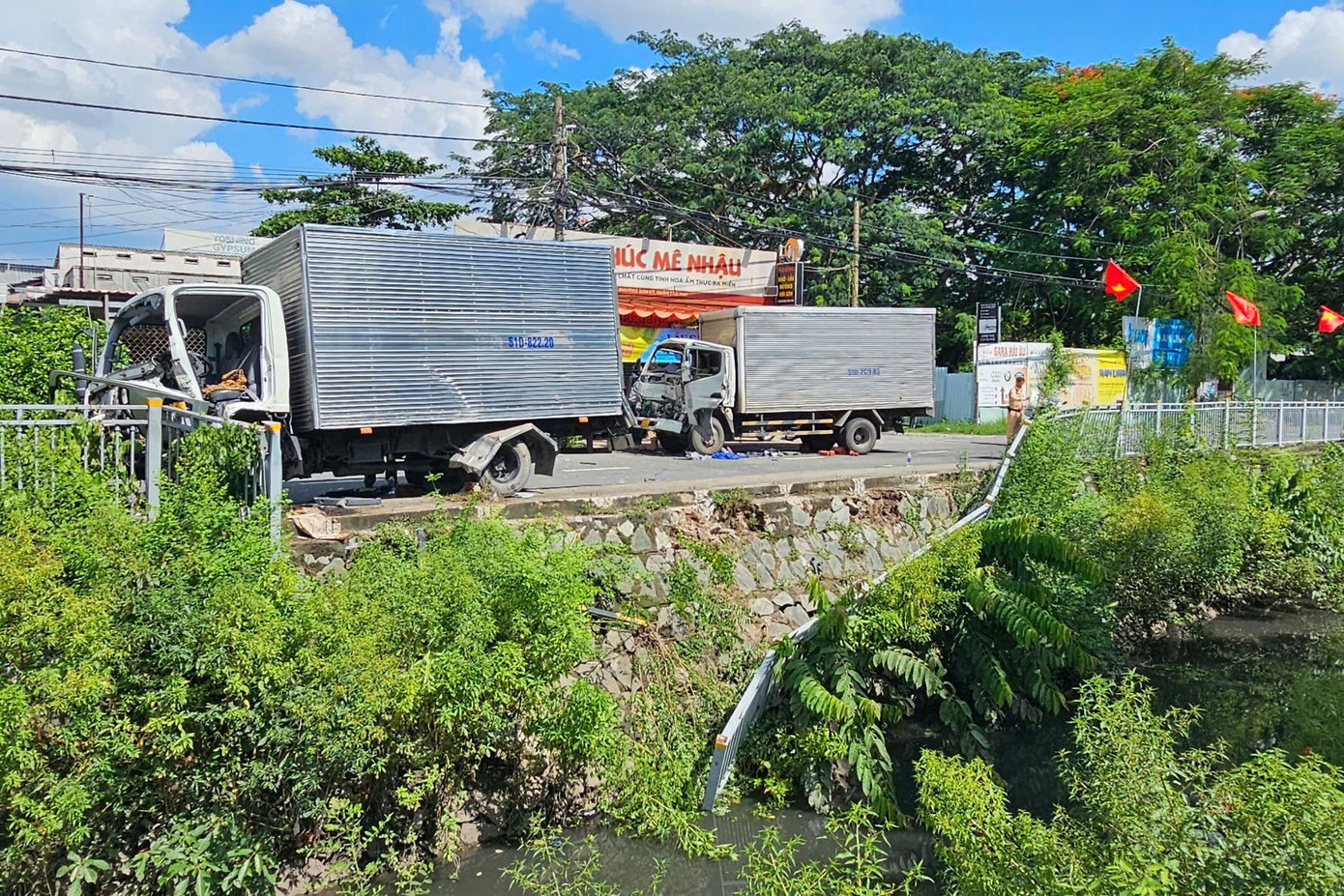 Hiện trường xảy ra tai nạn. Ảnh: C.A.