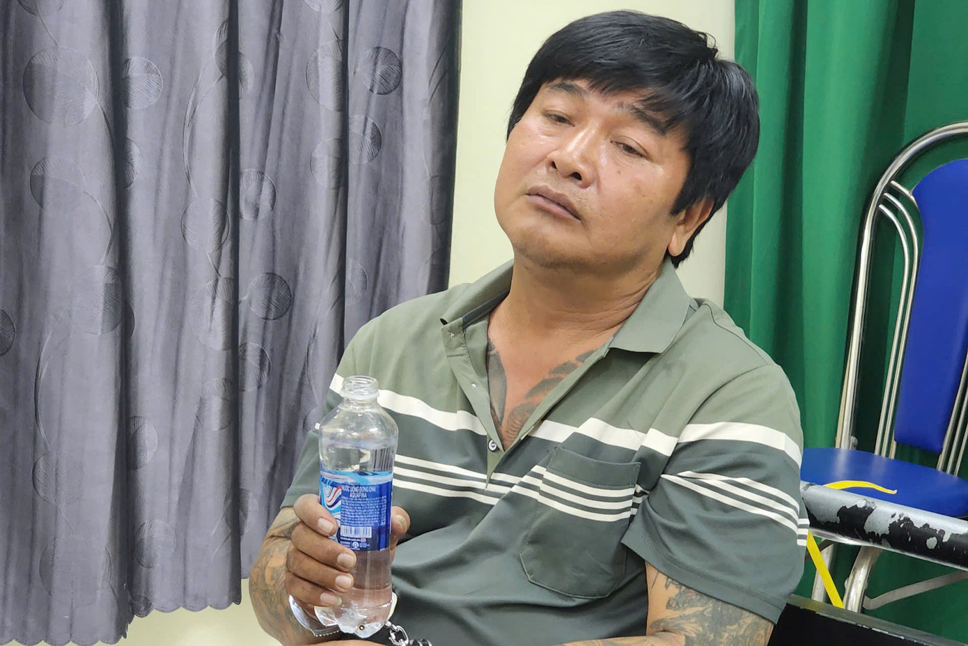 Ngô Văn Toàn tại cơ quan công an. Ảnh: C.A.