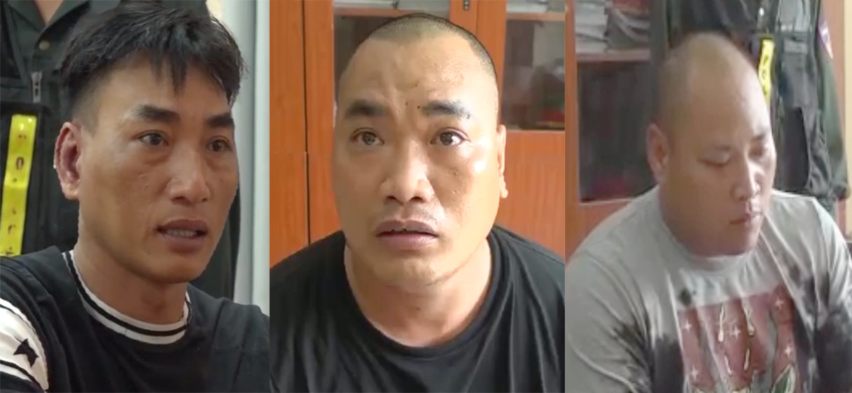 Các đối tượng trong băng bảo kê, cưỡng đoạt tài sản tại chợ đầu mối Bình Điền. Từ trái qua, Ti, Tuấn và Hùng (Ảnh: Công an cung cấp). Các đối tượng trong băng bảo kê, cưỡng đoạt tài sản tại chợ đầu mối Bình Điền. Từ trái qua, Ti, Tuấn và Hùng (Ảnh: Công an cung cấp).