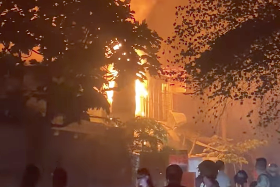 Hiện trường vụ cháy. Ảnh: C.A.