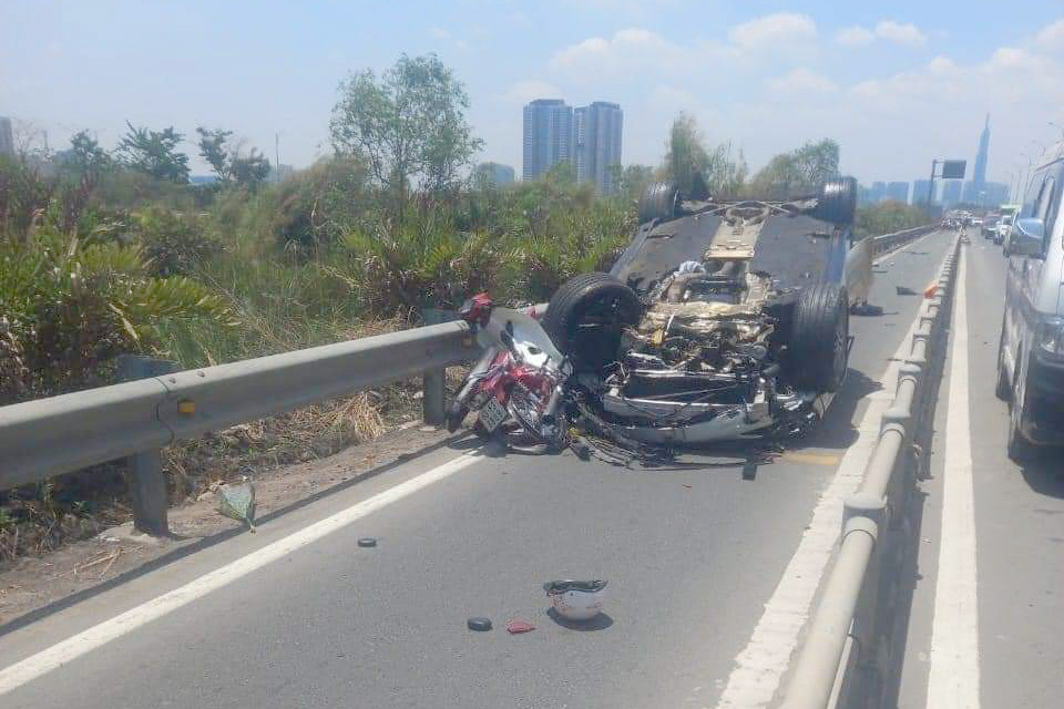 Hiện trường tai nạn. Ảnh: A.X.