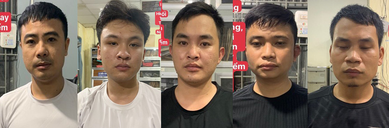 Từ trái qua, Tài, Đức, Minh, Tỉnh và Trọng. Từ trái qua, Tài, Đức, Minh, Tỉnh và Trọng.