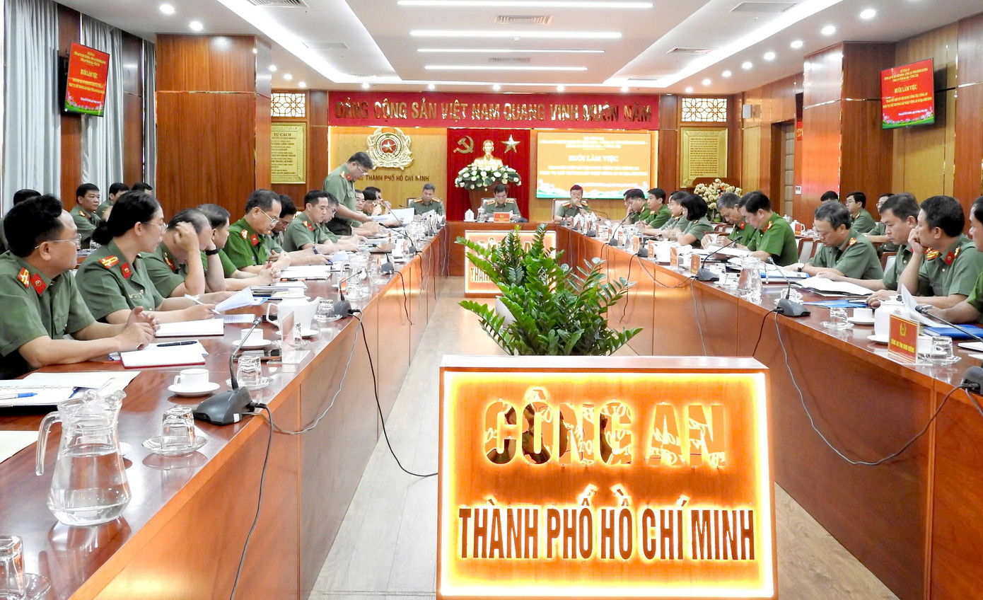 Công an TPHCM, Bà Rịa - Vũng Tàu và Bình Dương họp để chuẩn bị cho công tác sáp nhập. Ảnh: C.A. Công an TPHCM, Bà Rịa - Vũng Tàu và Bình Dương họp để chuẩn bị cho công tác sáp nhập. Ảnh: C.A.