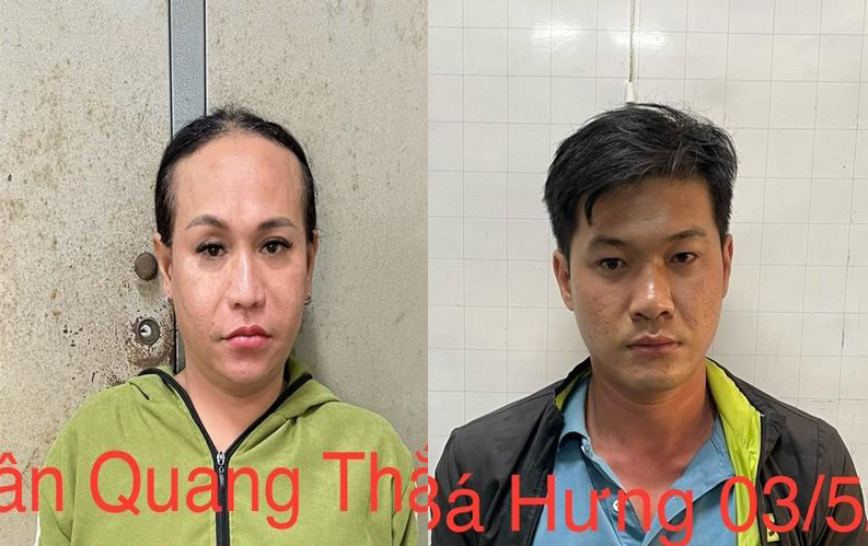 Trần Quang Thắng (bên trái) và Giầu Bá Hưng.