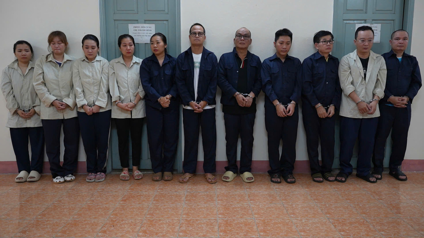 Các đối tượng bị bắt giữ. Ảnh: Công an cung cấp.