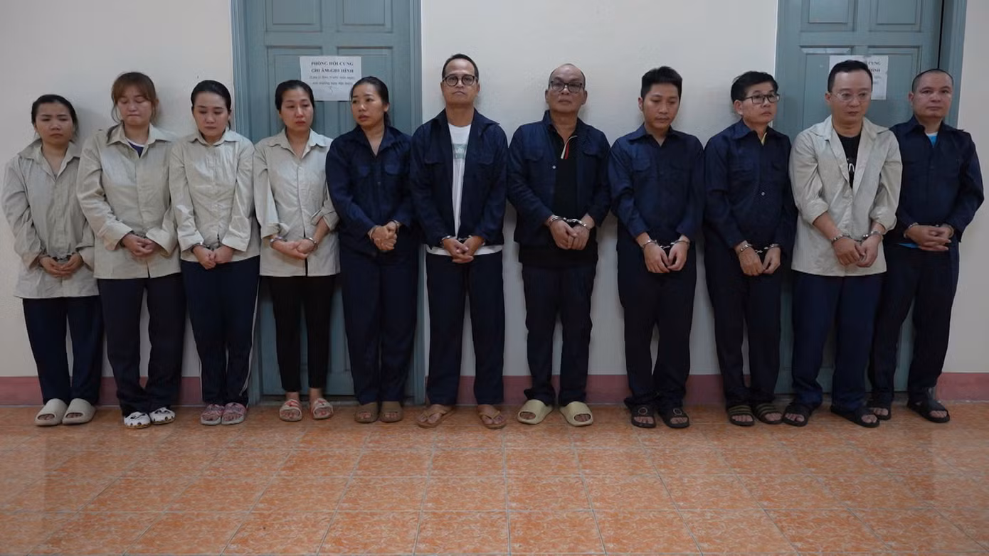 Các đối tượng bị bắt giữ. Ảnh: Công an cung cấp.
