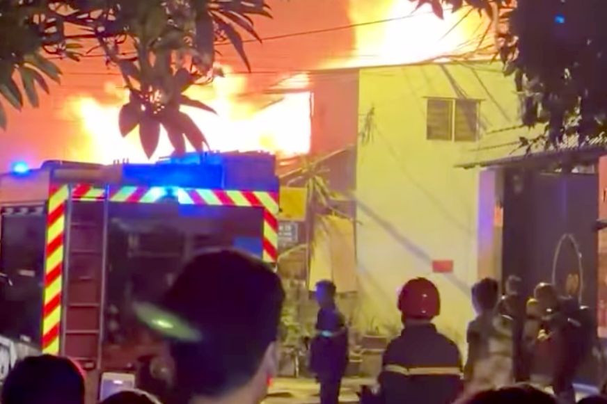 Hiện trường vụ cháy. Ảnh: C.A. Hiện trường vụ cháy. Ảnh: C.A.