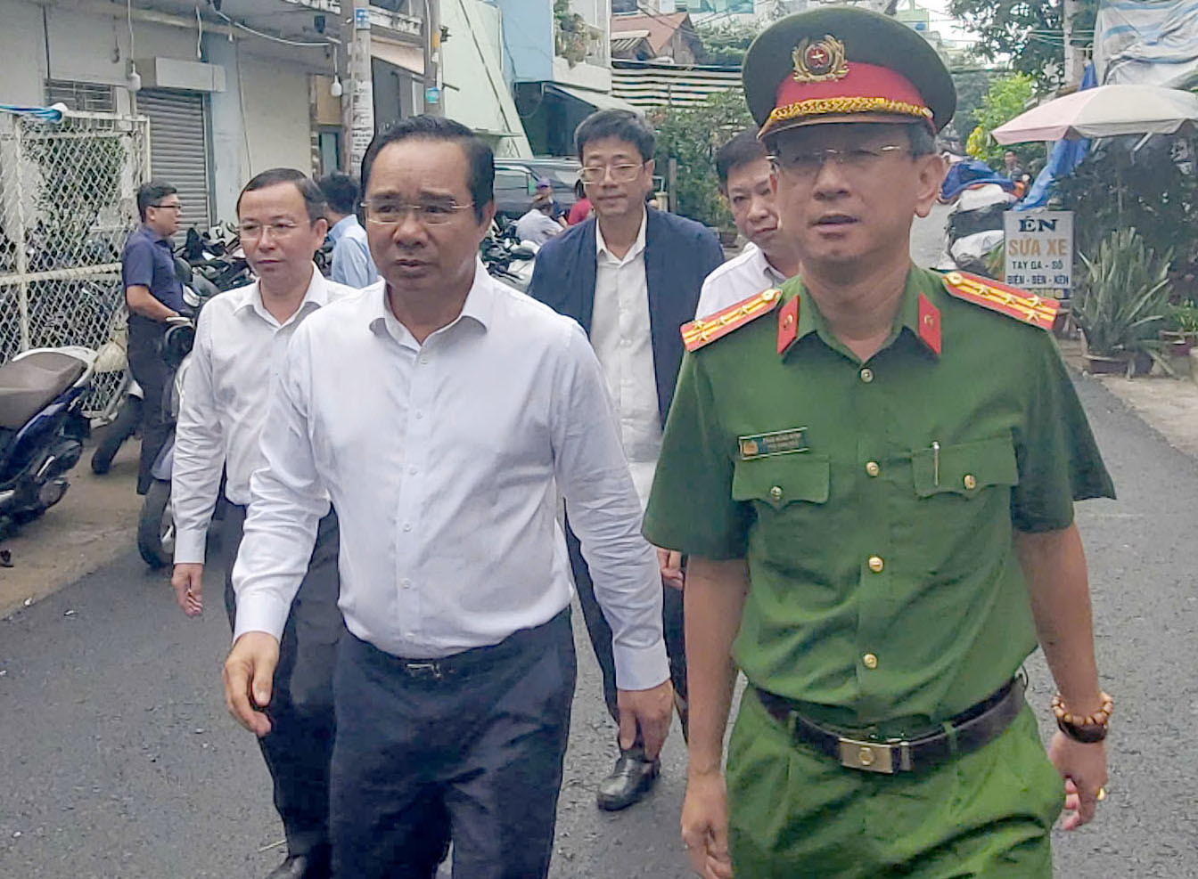 Ông Nguyễn Văn Được có mặt tại hiện trường vụ cháy. Ảnh: C.A. Ông Nguyễn Văn Được có mặt tại hiện trường vụ cháy. Ảnh: C.A.