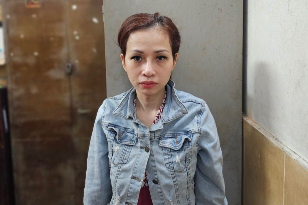 Bị can Hạnh tại cơ quan công an. Ảnh: Công an cung cấp.