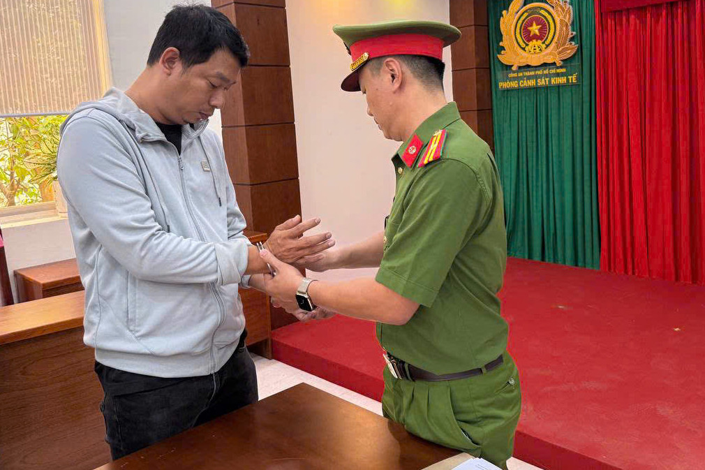 Ngô Kim Diệu thời điểm bị bắt. Ảnh: C.A. Ngô Kim Diệu thời điểm bị bắt. Ảnh: C.A.