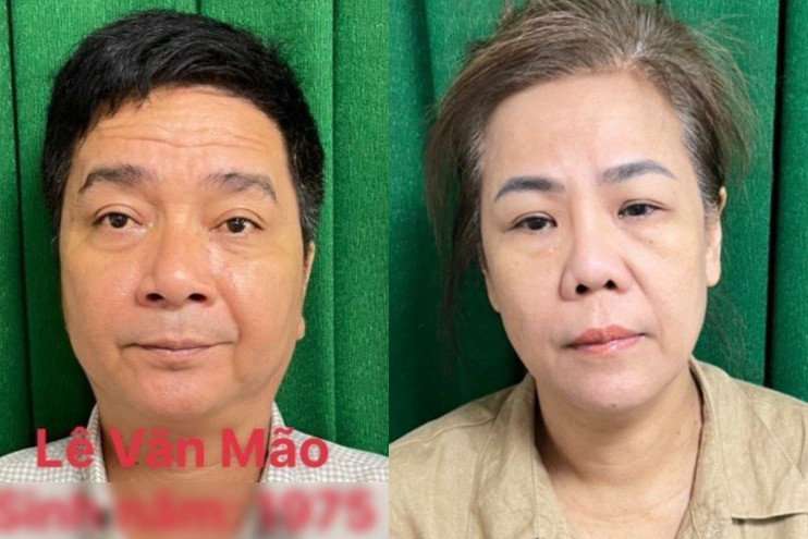Lê Văn Mão (bên trái) và Nguyễn Thị Kim Liên. Ảnh: Công an cung cấp. Lê Văn Mão (bên trái) và Nguyễn Thị Kim Liên. Ảnh: Công an cung cấp.
