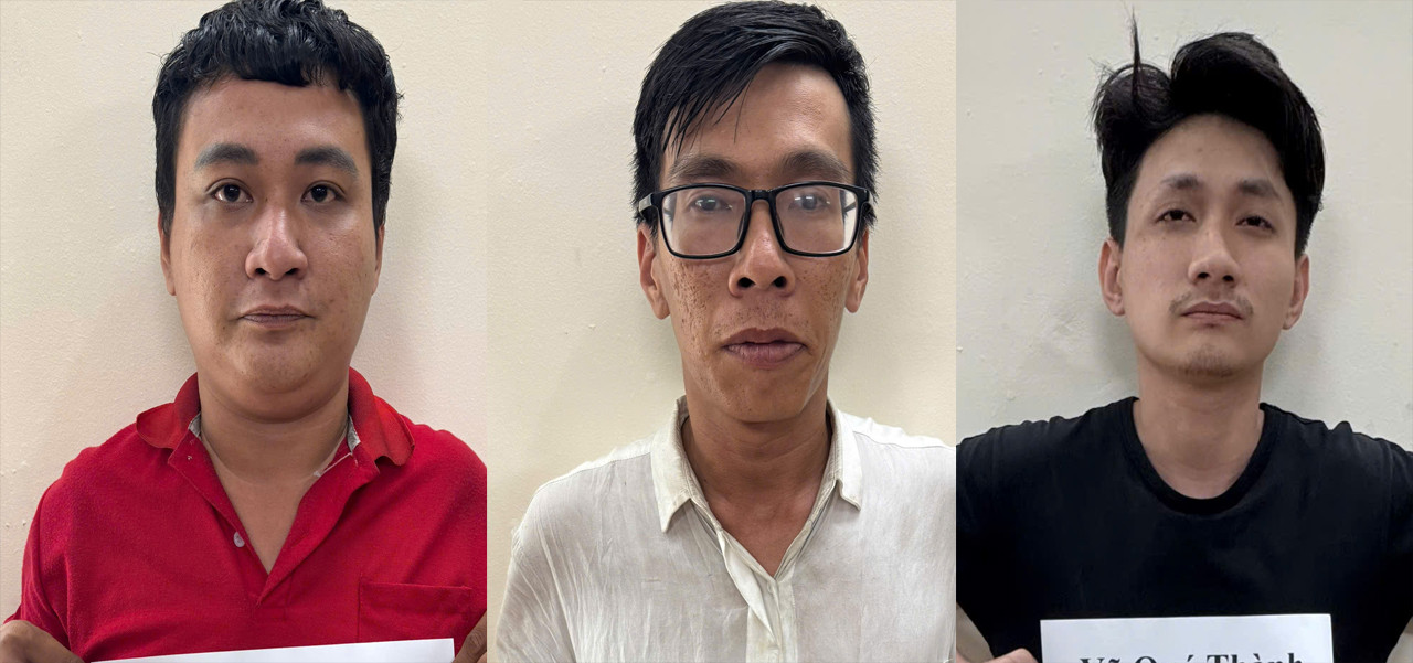 Từ trái qua, Đạt, Phát và Thành. Ảnh: C.A. Từ trái qua, Đạt, Phát và Thành. Ảnh: C.A.