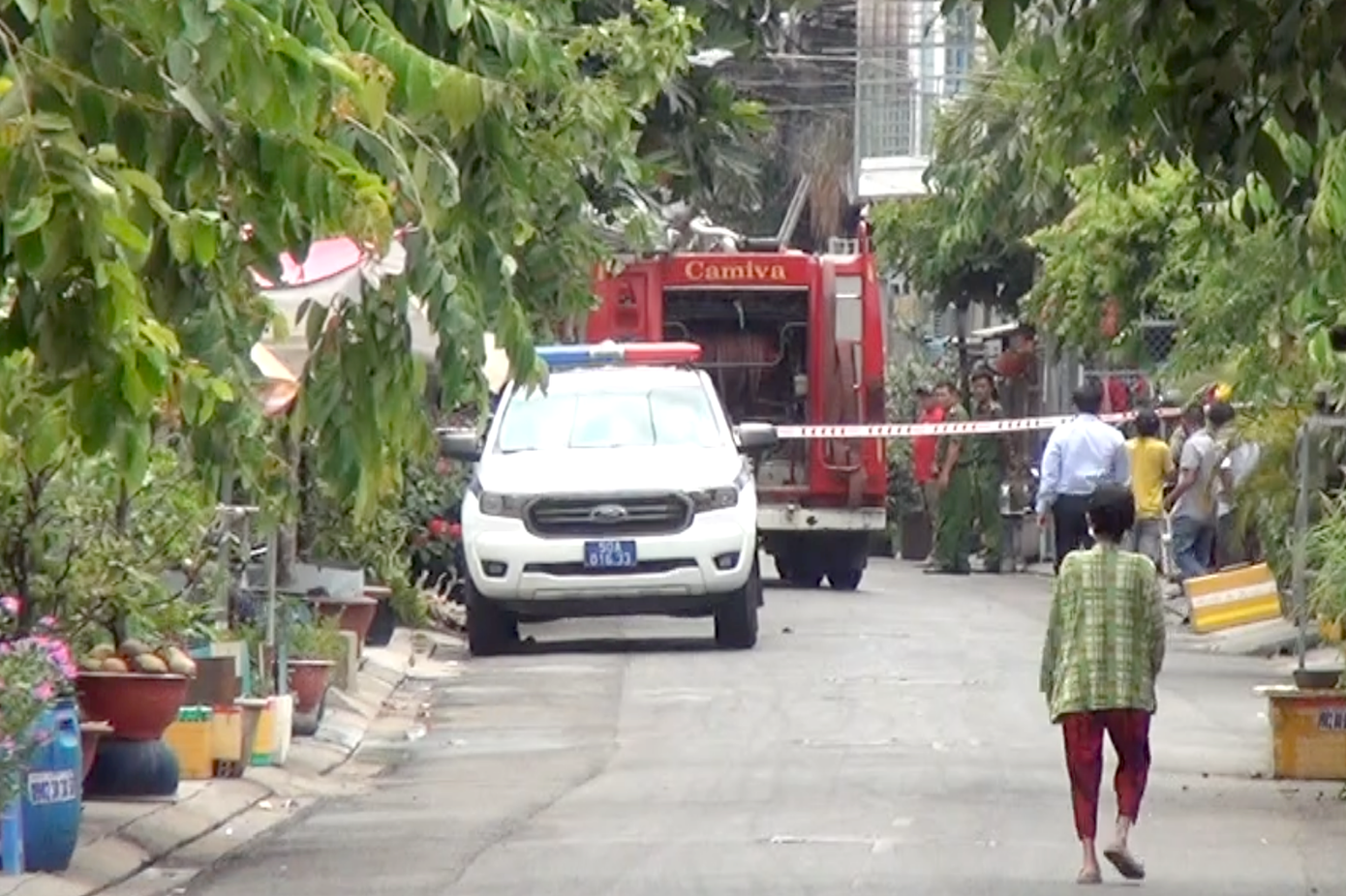 Hiện trường vụ cháy. Ảnh: K.T. Hiện trường vụ cháy. Ảnh: K.T.