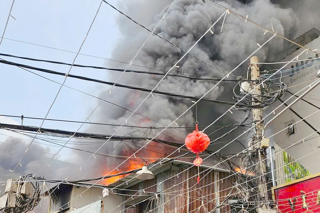 Hiện trường vụ cháy. Ảnh: C.A. Hiện trường vụ cháy. Ảnh: C.A.