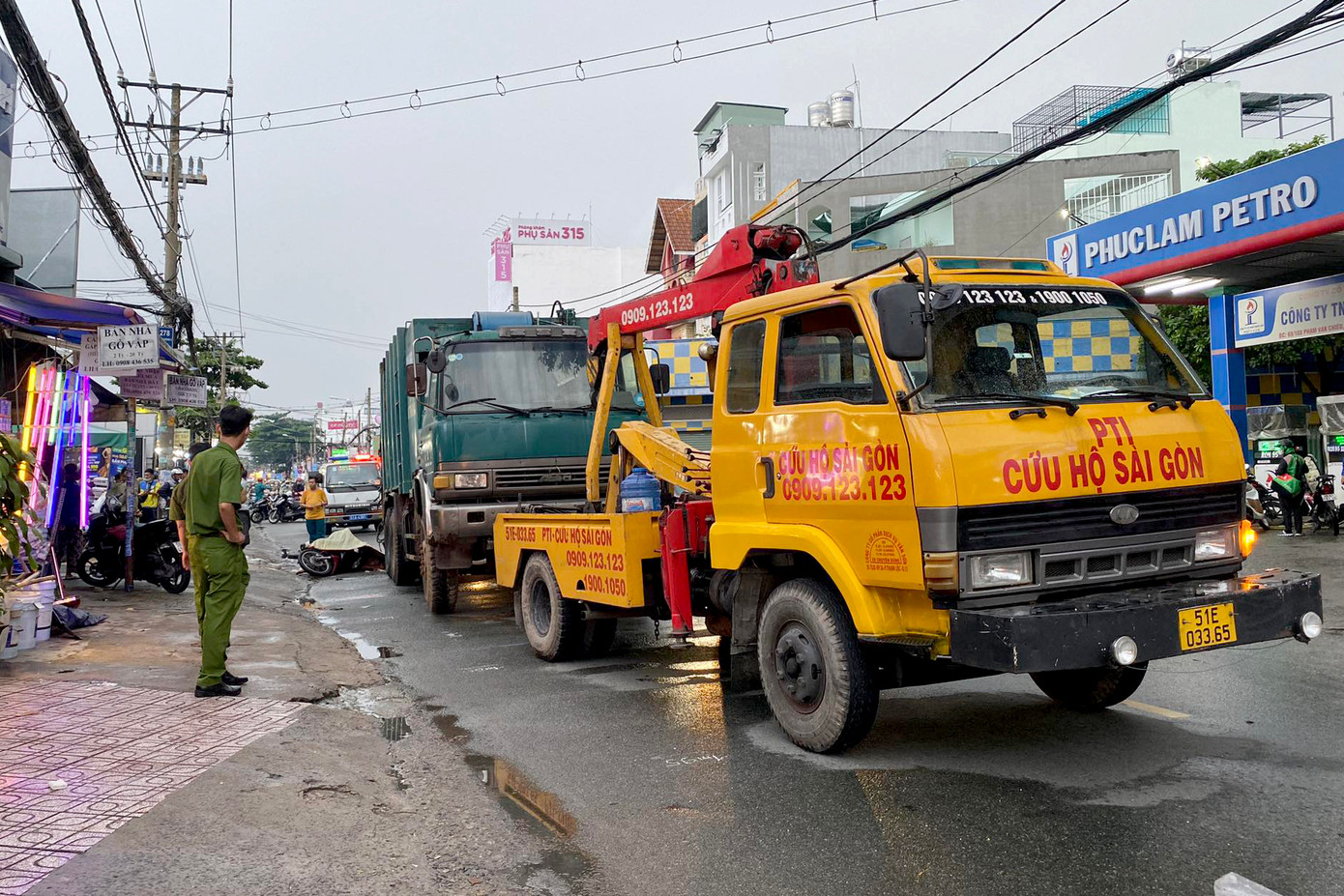 Hiện trường xảy ra vụ tai nạn.