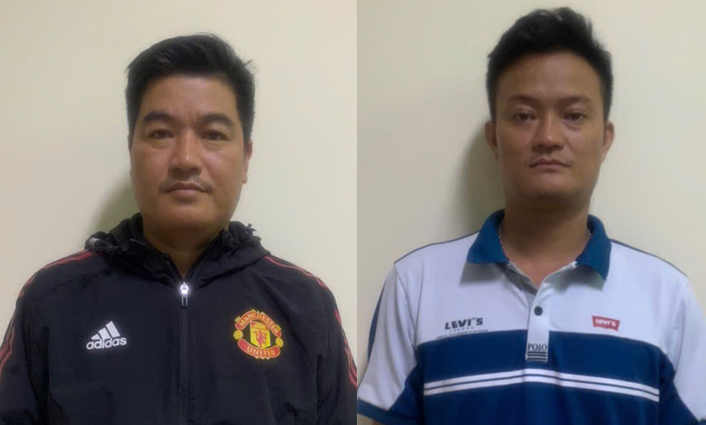 Từ trái qua, Hà Văn Việt và Khúc Văn Hiếu. Ảnh: Công an cung cấp. Từ trái qua, Hà Văn Việt và Khúc Văn Hiếu. Ảnh: Công an cung cấp.