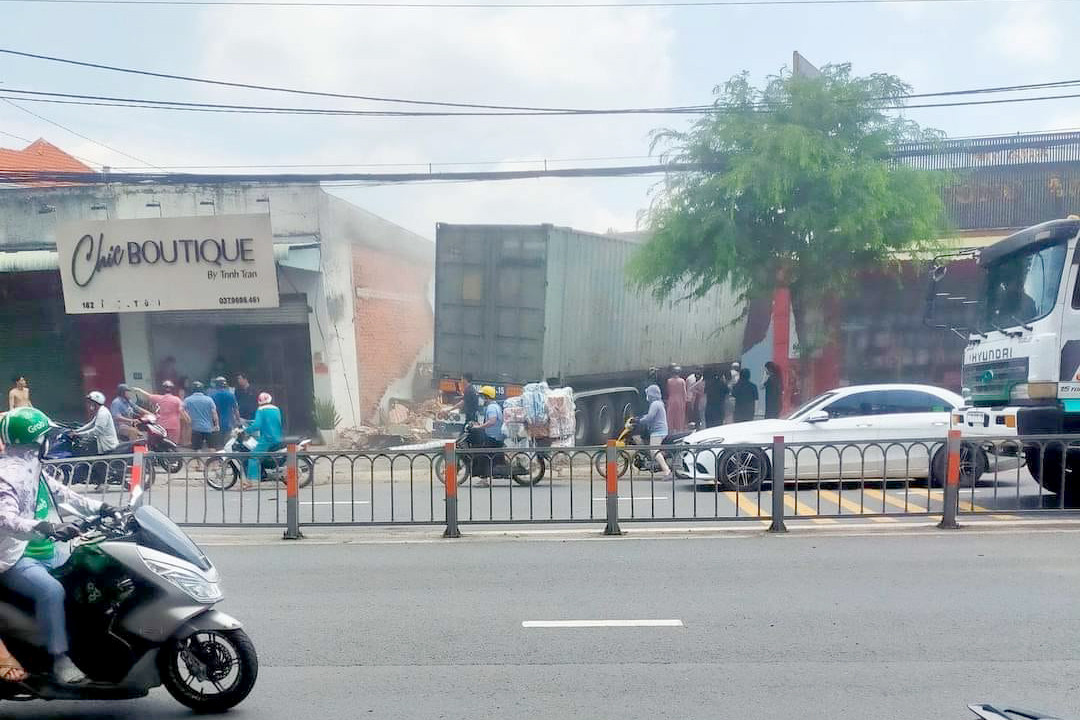 Hiện trường vụ tai nạn. Ảnh: A.X.