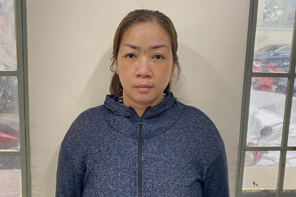 Nghi can Lê Hồng Anh tại cơ quan công an.