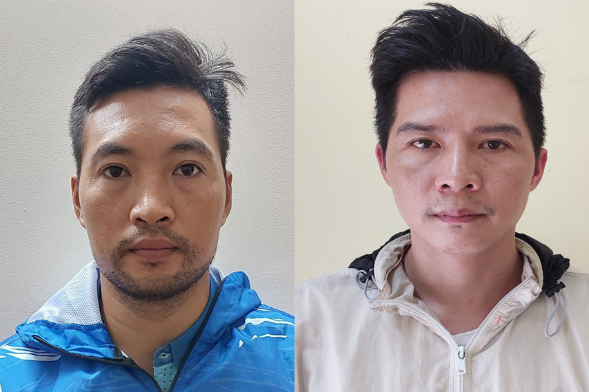 Nguyễn Văn Tài (trái) và Đặng Thái Huân.