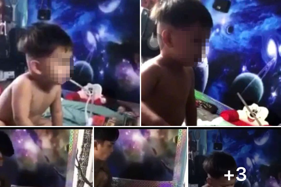 Thông tin về bé trai bị ép hút chất nghi ma túy đá lan truyền trên mạng xã hội. Ảnh cắt từ clip. Thông tin về bé trai bị ép hút chất nghi ma túy đá lan truyền trên mạng xã hội. Ảnh cắt từ clip.