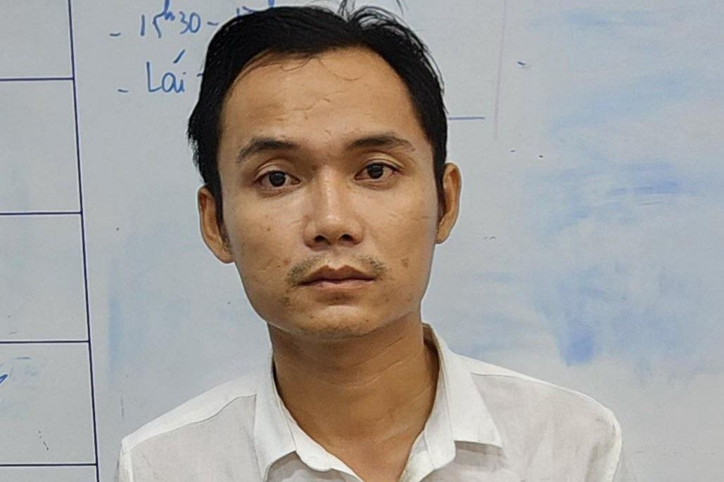 Đỗ Thành Lý tại cơ quan công an. Ảnh: C.A.