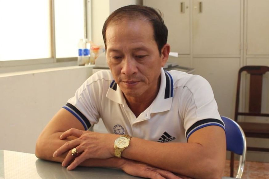 Ông Quách Ngọc Giao tại cơ quan công an (Ảnh: Công an TPHCM). Ông Quách Ngọc Giao tại cơ quan công an (Ảnh: Công an TPHCM).