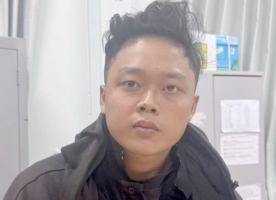 Nguyễn Hoài Sơn lúc bị bắt. Ảnh: C.A. Nguyễn Hoài Sơn lúc bị bắt. Ảnh: C.A.