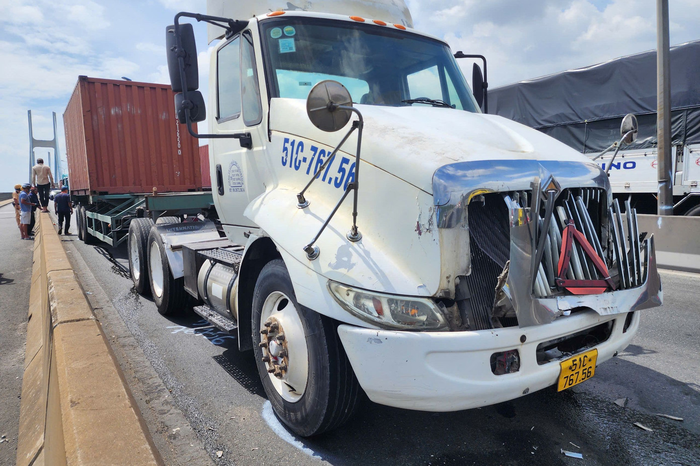 Hiện trường vụ tai nạn. Ảnh: C.A. Hiện trường vụ tai nạn. Ảnh: C.A.