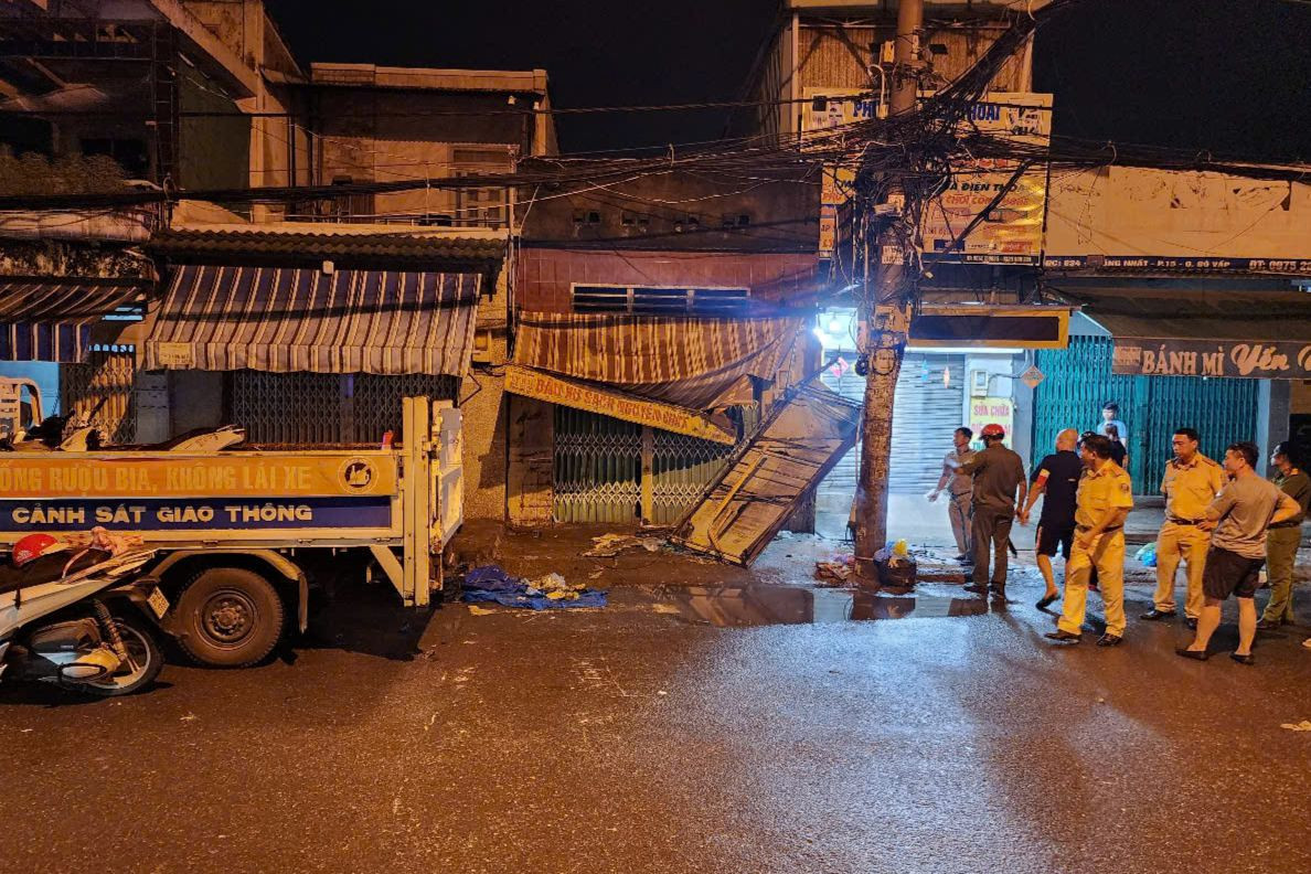 Hiện trường vụ tai nạn. Ảnh: C.A.