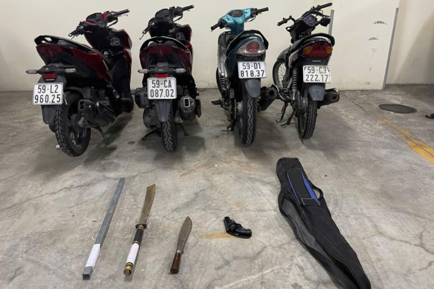 Tang vật của vụ án. Ảnh: C.A. Tang vật của vụ án. Ảnh: C.A.