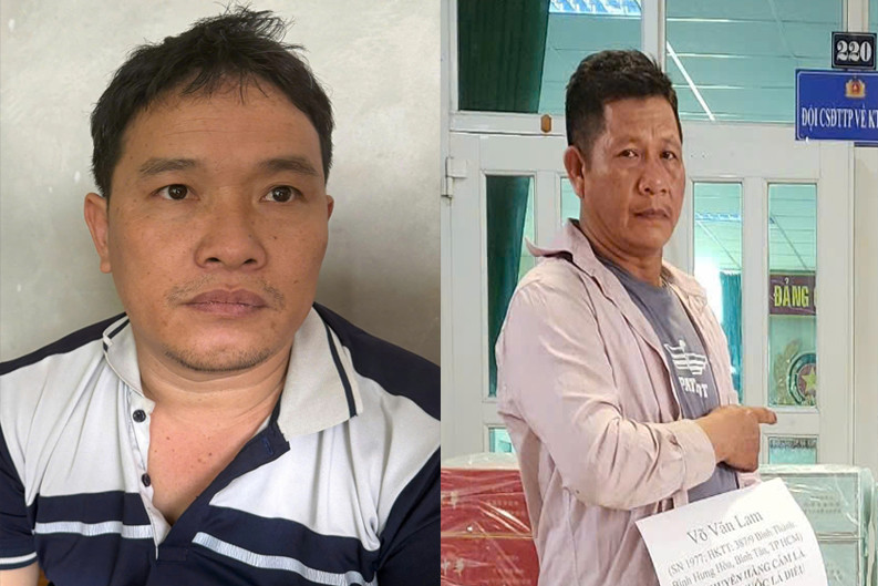 Đỗ Viết Tuấn (bên trái) và Võ Văn Lam. Ảnh: C.A.