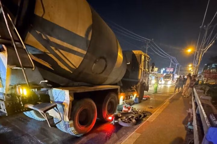 Hiện trường lúc xảy ra tai nạn.