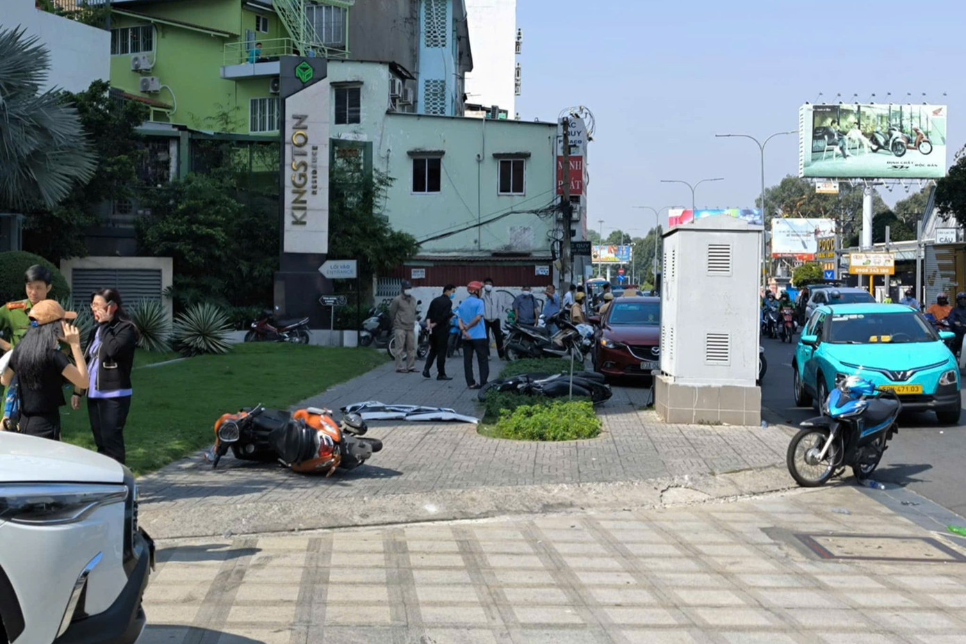 Hiện trường vụ tai nạn. Ảnh: C.A.