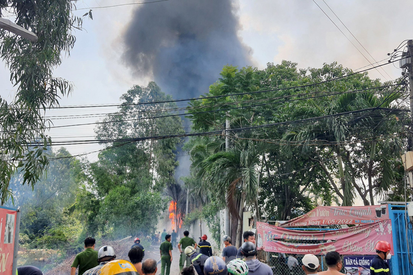 Hiện trường vụ cháy. Ảnh: Hoàng Thuận. Hiện trường vụ cháy. Ảnh: Hoàng Thuận.