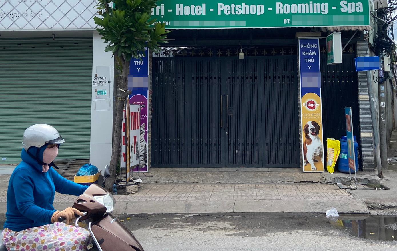 Phòng khám thú y xảy ra vụ việc.