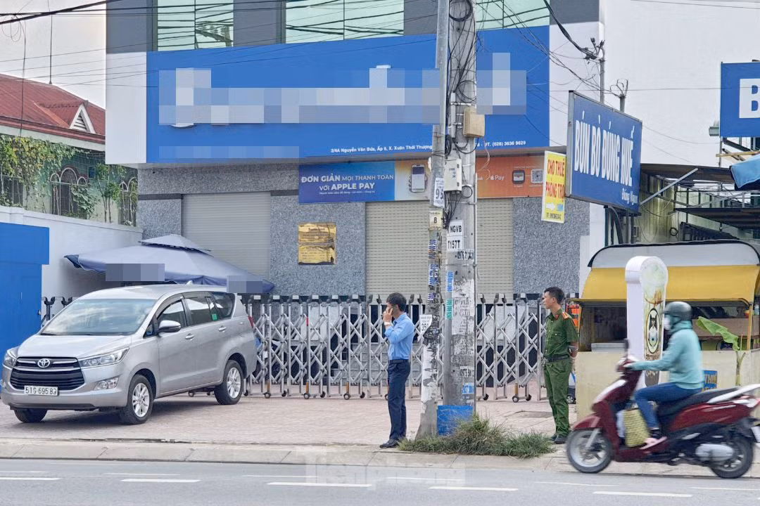 Chi nhánh ngân hàng xảy ra vụ cướp. Ảnh: Hoàng Thuận.