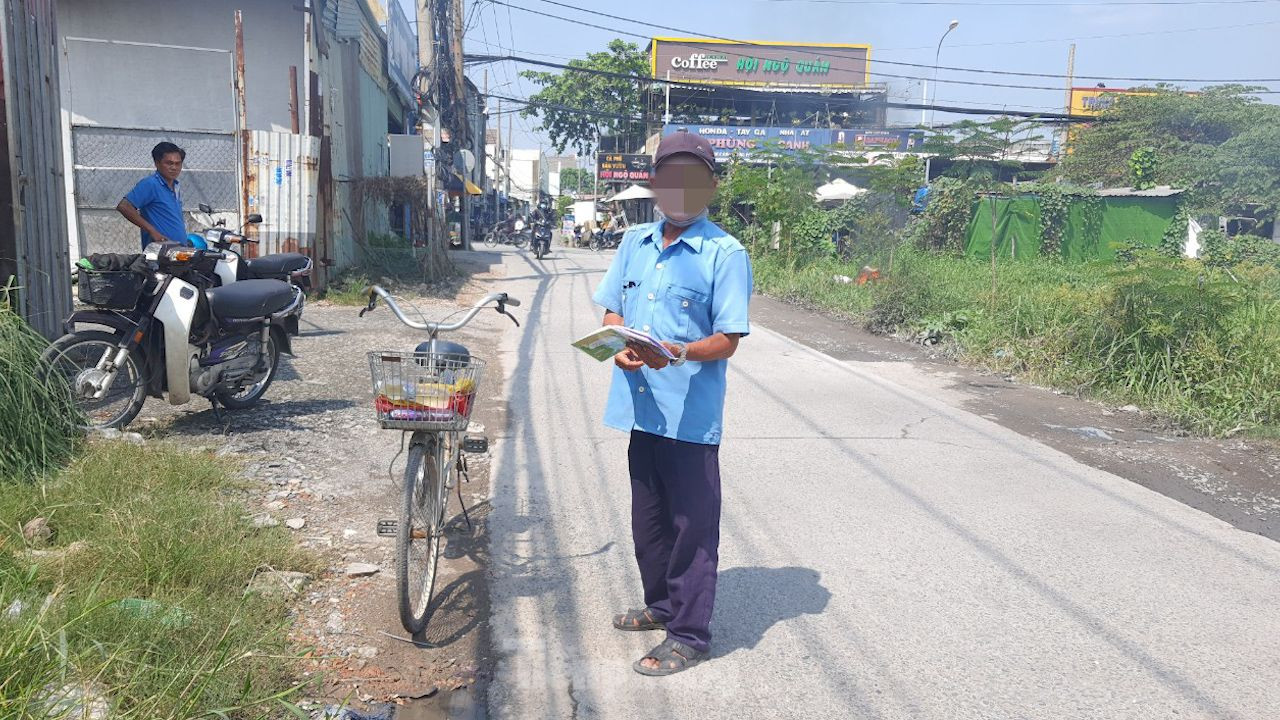 Khu vực ông T.V.T bị giật 72 tờ vé số. Ảnh: Hoàng Thuận. Khu vực ông T.V.T bị giật 72 tờ vé số. Ảnh: Hoàng Thuận.