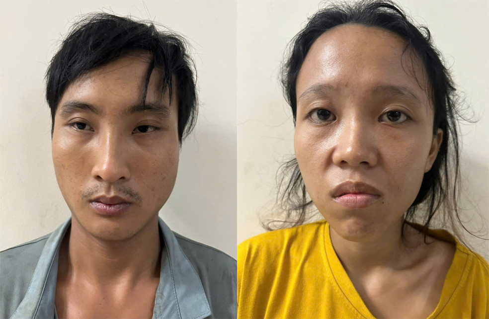 Đối tượng Toàn cùng vợ lúc bị bắt. Ảnh: Công an cung cấp. Đối tượng Toàn cùng vợ lúc bị bắt. Ảnh: Công an cung cấp.