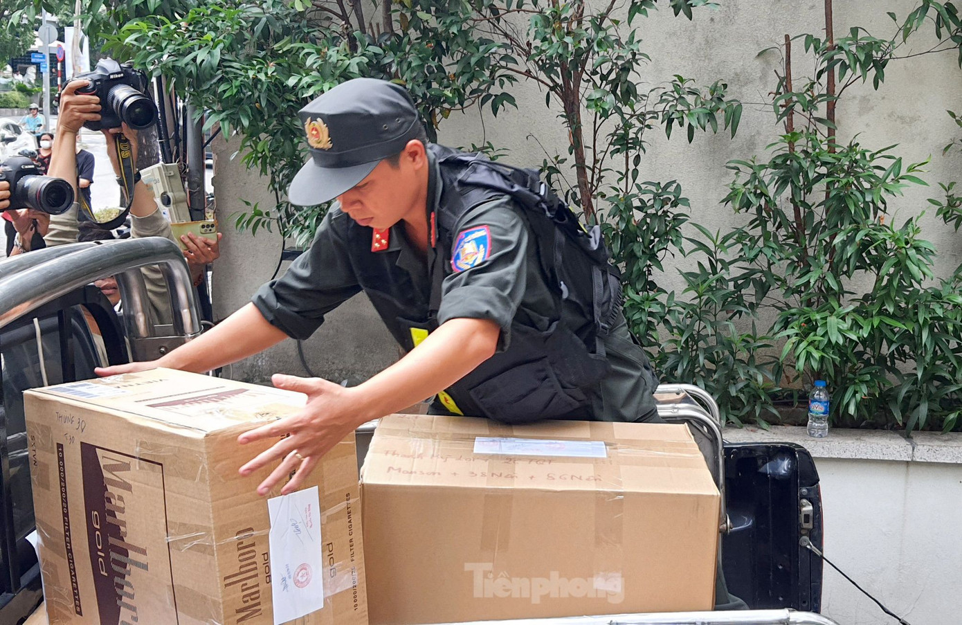 Các thùng carton được niêm phong. Ảnh: Hoàng Thuận. Các thùng carton được niêm phong. Ảnh: Hoàng Thuận.