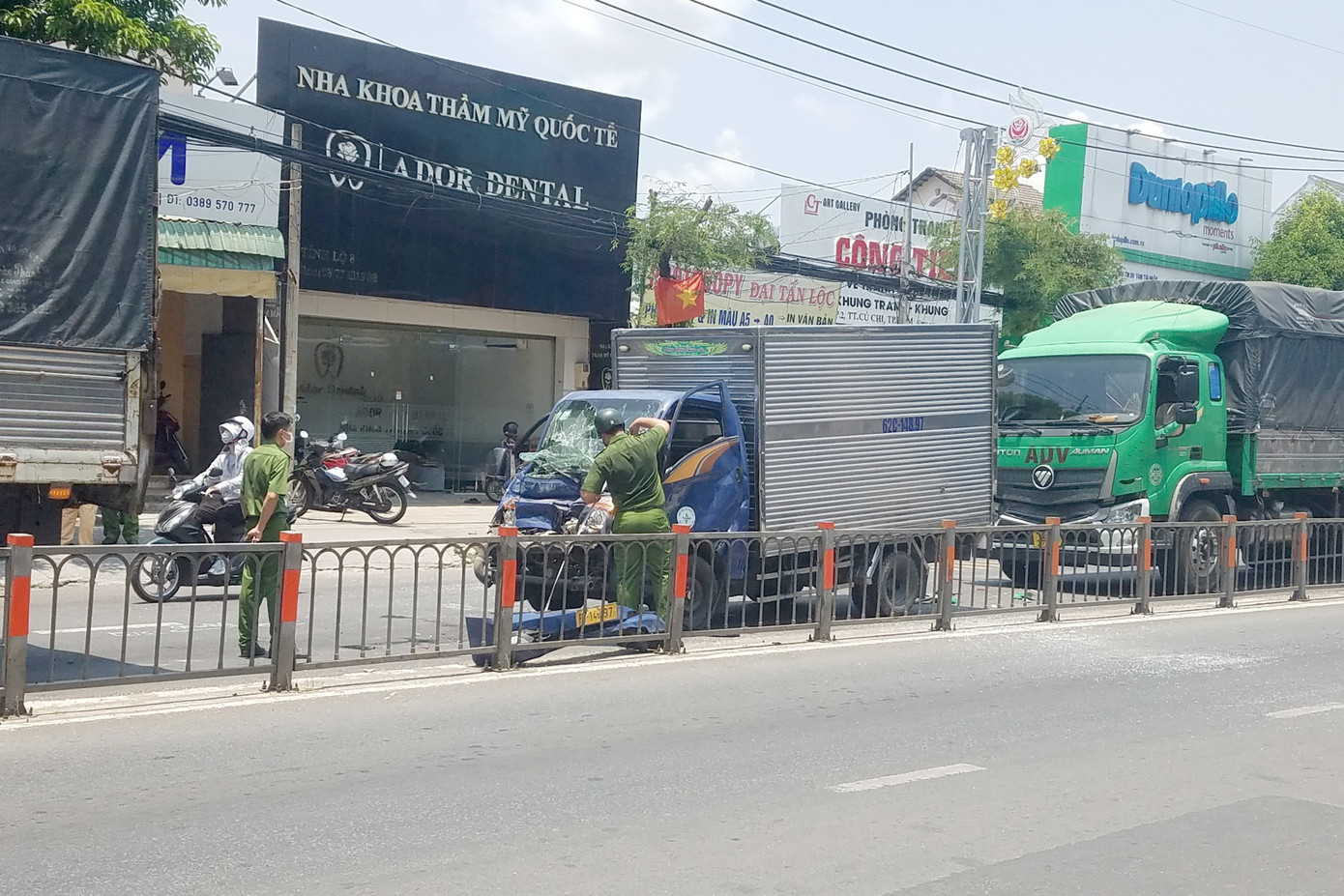 Hiện trường vụ tai nạn.